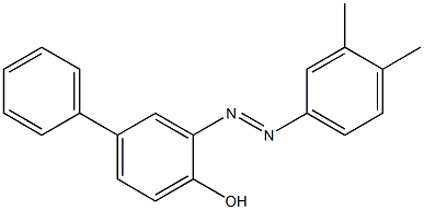 3-[(E)-2-(3,4-dimethylphenyl)diazenyl][1,1'-biphenyl]-4-ol Struktur