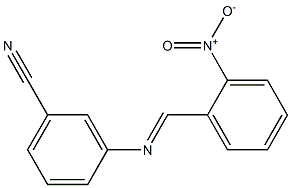 3-{[(E)-(2-nitrophenyl)methylidene]amino}benzonitrile Struktur