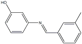 3-{[(E)-(3-methylphenyl)methylidene]amino}phenol Struktur