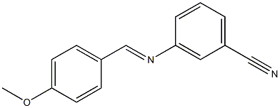 3-{[(E)-(4-methoxyphenyl)methylidene]amino}benzonitrile Struktur