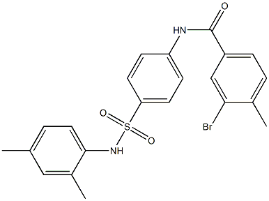 3-bromo-N-{4-[(2,4-dimethylanilino)sulfonyl]phenyl}-4-methylbenzamide Struktur