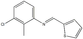 N-(3-chloro-2-methylphenyl)-N-[(E)-2-thienylmethylidene]amine Struktur