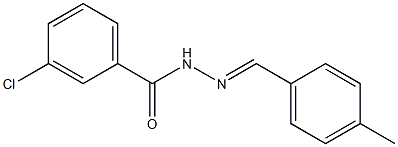 3-chloro-N'-[(E)-(4-methylphenyl)methylidene]benzohydrazide Struktur