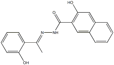 3-hydroxy-N'-[(E)-1-(2-hydroxyphenyl)ethylidene]-2-naphthohydrazide Struktur