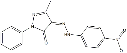 3-methyl-1-phenyl-1H-pyrazole-4,5-dione 4-[N-(4-nitrophenyl)hydrazone] Struktur