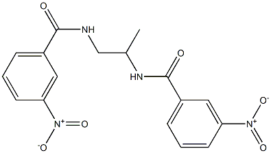 3-nitro-N-{2-[(3-nitrobenzoyl)amino]propyl}benzamide Struktur