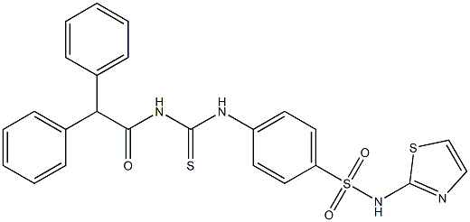 4-({[(2,2-diphenylacetyl)amino]carbothioyl}amino)-N-(1,3-thiazol-2-yl)benzenesulfonamide Struktur