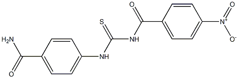 4-({[(4-nitrobenzoyl)amino]carbothioyl}amino)benzamide Struktur