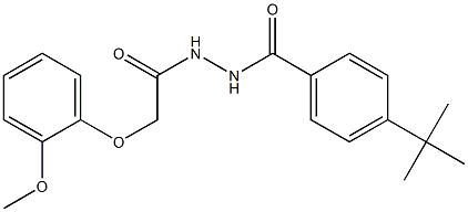 4-(tert-butyl)-N'-[2-(2-methoxyphenoxy)acetyl]benzohydrazide Struktur