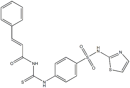 4-[({[(E)-3-phenyl-2-propenoyl]amino}carbothioyl)amino]-N-(1,3-thiazol-2-yl)benzenesulfonamide Struktur