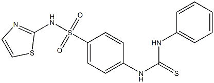 4-[(anilinocarbothioyl)amino]-N-(1,3-thiazol-2-yl)benzenesulfonamide Struktur