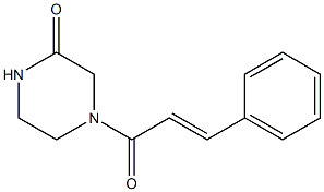 4-[(E)-3-phenyl-2-propenoyl]-2-piperazinone Struktur