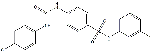 4-{[(4-chloroanilino)carbonyl]amino}-N-(3,5-dimethylphenyl)benzenesulfonamide Struktur