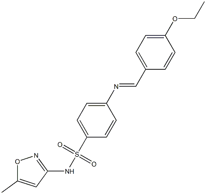 4-{[(E)-(4-ethoxyphenyl)methylidene]amino}-N-(5-methyl-3-isoxazolyl)benzenesulfonamide Struktur