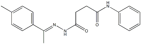 4-{2-[(E)-1-(4-methylphenyl)ethylidene]hydrazino}-4-oxo-N-phenylbutanamide Struktur