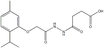 4-{2-[2-(2-isopropyl-5-methylphenoxy)acetyl]hydrazino}-4-oxobutanoic acid Struktur