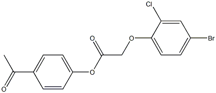 4-acetylphenyl 2-(4-bromo-2-chlorophenoxy)acetate Struktur