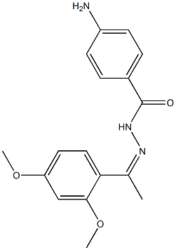 4-amino-N'-[(Z)-1-(2,4-dimethoxyphenyl)ethylidene]benzohydrazide Struktur