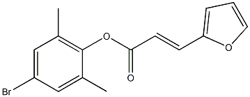 4-bromo-2,6-dimethylphenyl (E)-3-(2-furyl)-2-propenoate Struktur