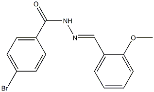 4-bromo-N'-[(E)-(2-methoxyphenyl)methylidene]benzohydrazide Struktur