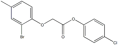 4-chlorophenyl 2-(2-bromo-4-methylphenoxy)acetate Struktur