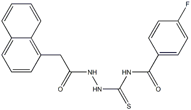 4-fluoro-N-({2-[2-(1-naphthyl)acetyl]hydrazino}carbothioyl)benzamide Struktur