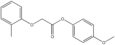 4-methoxyphenyl 2-(2-methylphenoxy)acetate Struktur