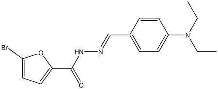 5-bromo-N'-{(E)-[4-(diethylamino)phenyl]methylidene}-2-furohydrazide Struktur