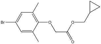 cyclopropylmethyl 2-(4-bromo-2,6-dimethylphenoxy)acetate Struktur