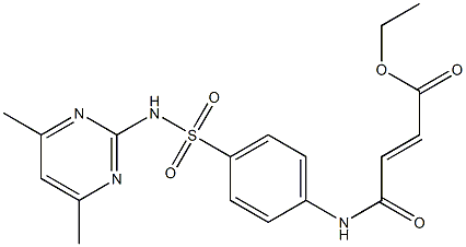 ethyl (E)-4-(4-{[(4,6-dimethyl-2-pyrimidinyl)amino]sulfonyl}anilino)-4-oxo-2-butenoate Struktur