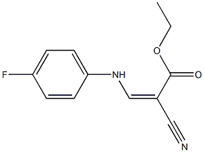 ethyl (Z)-2-cyano-3-(4-fluoroanilino)-2-propenoate Struktur