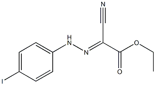 ethyl 2-cyano-2-[(E)-2-(4-iodophenyl)hydrazono]acetate Struktur