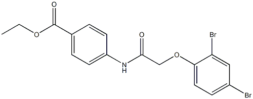 ethyl 4-{[2-(2,4-dibromophenoxy)acetyl]amino}benzoate Struktur