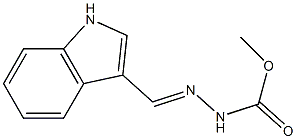 methyl 2-[(E)-1H-indol-3-ylmethylidene]-1-hydrazinecarboxylate Struktur