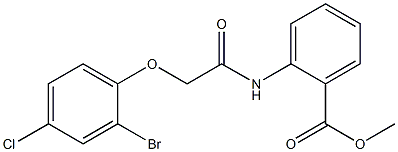 methyl 2-{[2-(2-bromo-4-chlorophenoxy)acetyl]amino}benzoate Struktur