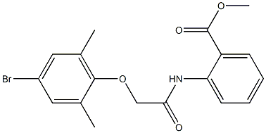 methyl 2-{[2-(4-bromo-2,6-dimethylphenoxy)acetyl]amino}benzoate Struktur