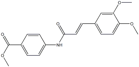 methyl 4-{[(E)-3-(3,4-dimethoxyphenyl)-2-propenoyl]amino}benzoate Struktur