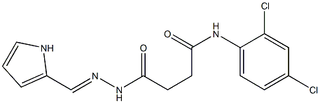 N-(2,4-dichlorophenyl)-4-oxo-4-{2-[(E)-1H-pyrrol-2-ylmethylidene]hydrazino}butanamide Struktur