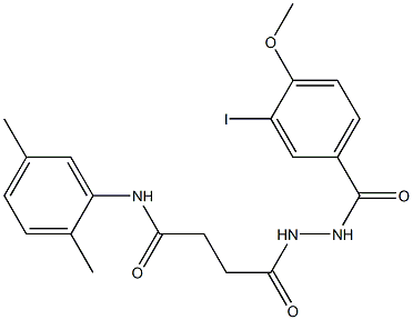 N-(2,5-dimethylphenyl)-4-[2-(3-iodo-4-methoxybenzoyl)hydrazino]-4-oxobutanamide Struktur