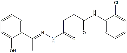 N-(2-chlorophenyl)-4-{2-[(E)-1-(2-hydroxyphenyl)ethylidene]hydrazino}-4-oxobutanamide Struktur