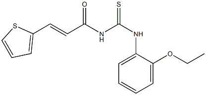 N-(2-ethoxyphenyl)-N'-[(E)-3-(2-thienyl)-2-propenoyl]thiourea Struktur