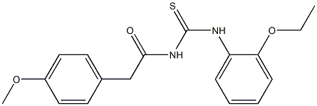 N-(2-ethoxyphenyl)-N'-[2-(4-methoxyphenyl)acetyl]thiourea Struktur