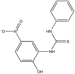 N-(2-hydroxy-5-nitrophenyl)-N'-phenylthiourea Struktur