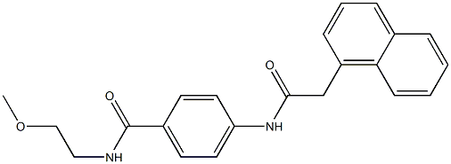 N-(2-methoxyethyl)-4-{[2-(1-naphthyl)acetyl]amino}benzamide Struktur