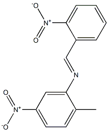 2-methyl-5-nitro-N-[(E)-(2-nitrophenyl)methylidene]aniline Struktur