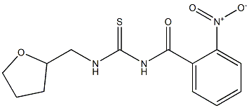 N-(2-nitrobenzoyl)-N'-(tetrahydro-2-furanylmethyl)thiourea Struktur