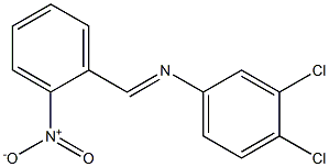 3,4-dichloro-N-[(E)-(2-nitrophenyl)methylidene]aniline Struktur