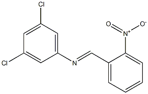 3,5-dichloro-N-[(E)-(2-nitrophenyl)methylidene]aniline Struktur