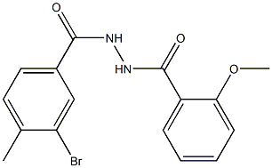 N'-(3-bromo-4-methylbenzoyl)-2-methoxybenzohydrazide Struktur