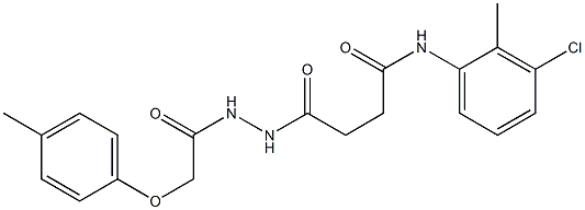 N-(3-chloro-2-methylphenyl)-4-{2-[2-(4-methylphenoxy)acetyl]hydrazino}-4-oxobutanamide Struktur